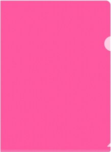 Папка-уголок Бюрократ Double Neon DNECPINK A4 пластик 0.18мм розовый