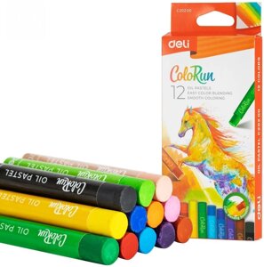 Масляная пастель Deli ColoRun EC20200 12цв. картон. кор./европод.