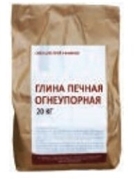 Печная глина огнеупорная 20 кг в Москве от компании Техника в дом