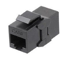 Адаптер Hyperline CA2-KJ-C6-BK проходн. RJ45 кат. 6 UTP черн. (упак.:1шт) в Москве от компании Техника в дом