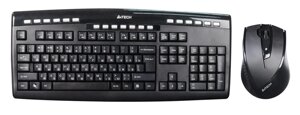 Клавиатура + мышь A4Tech 9200F клав: черный мышь: черный USB беспроводная Multimedia