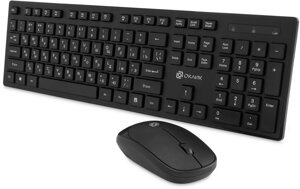 Клавиатура + мышь Оклик S255W клав: черный мышь: черный USB беспроводная Multimedia (1909361)