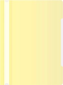 Папка-скоросшиватель Бюрократ Pastel -PSLPAST/YEL A4 прозрач. верх. лист пластик желтый 0.14/0.18