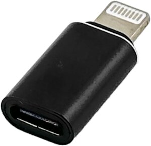 Переходник Buro BU-LIGHT-TYPEC (F) Lightning (m)-USB Type-C (F) черный