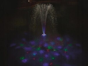 Плавающий фонтанчик с подсветкой 14 см