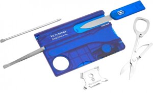 Швейцарская карта Victorinox SwissCard Lite (0.7322. T2) синий полупрозрачный коробка подарочная в Москве от компании Техника в дом