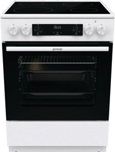 Плита Электрическая Gorenje GEC6C40WD белый стеклокерамика (без крышки) в Москве от компании Техника в дом