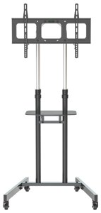 Стойка для телевизора Cactus CS-ST04H черный 37"-70" макс. 45кг напольный мобильный