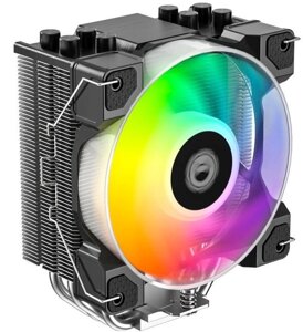 Устройство охлаждения (кулер) ID-Cooling SE-214-XT DF ARGB Soc-AM5/AM4/1200/1700/1851 черный 4-pin 31.5dB Al+Cu 180W