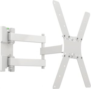 Кронштейн для телевизора Holder LCD-5566-W белый 32"-55" макс. 45кг настенный поворотно-выдвижной и наклонный