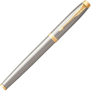 Ручка перьев. Parker IM Core F321 (CW1931649) Brushed Metal GT F сталь нержавеющая подар. кор.