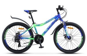 Велосипед подростковый Navigator-450 V 24"-13 V030 (синий/неоновый_зелёный)