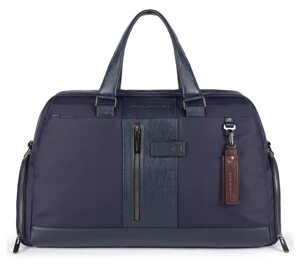 Сумка дорожная Piquadro Brief2 BV4447BR2/BLU синий нейлон/натур. кожа