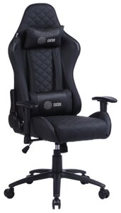 Кресло игровое Cactus CS-CHR-030BL черный эко. кожа с подголов. крестов. сталь в Москве от компании Техника в дом