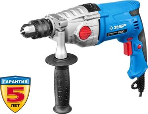 Дрель ударная Зубр ЗДУ-1100-2 ЭРМКМ2 1100Вт патрон: кулачковый реверс (кейс в комплекте)