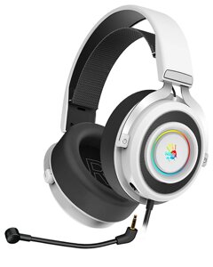 Наушники с микрофоном A4Tech Bloody G535 белый/черный 2м мониторные USB оголовье (G535 (BLACK+WHITE) USB) в Москве от компании Техника в дом
