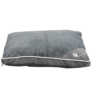 Лежак-подушка со съемным чехлом 64x48x15 см серый