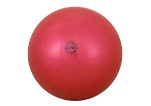 Мяч для художественной гимнастики Нужный спорт Металлик с блестками 19 см красный в Москве от компании Техника в дом