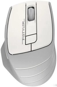Мышь A4Tech Fstyler FG30S белый/серый оптическая (2000dpi) silent беспроводная USB (6but)