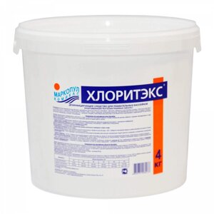 Средство для текущей и ударной дезинфекции воды Хлоритэкс 4 кг в Москве от компании Техника в дом