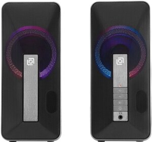 Колонки Оклик OK-130 2.0 черный 10Вт BT портативные