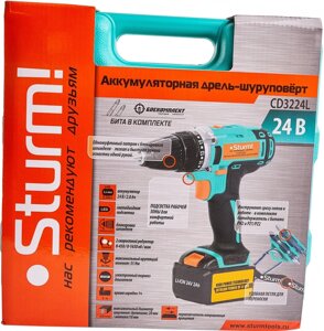Дрель-шуруповерт Sturm! CD3224L аккум. патрон: быстрозажимной (кейс в комплекте)