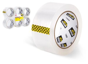 Клейкая лента упаковочная Deli EA318 прозрачная шир. 48мм дл. 54.9м (упак.:6шт)
