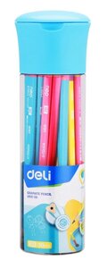 Набор карандашей ч/г Deli EU53106 U-Touch 2B трехгран. дерево ассорти туба пл. (30шт)