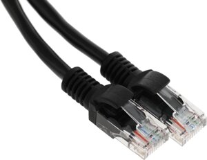 Патч-корд Premier PP12-1M/BK 1000Гбит/с UTP 4 пары cat. 5E CCA molded 1м черный RJ-45 (m)-RJ-45 (m)
