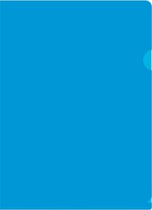 Папка-уголок Бюрократ -E310/1BLU A4 пластик 0.18мм синий