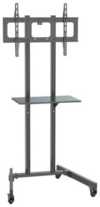 Стойка для телевизора Cactus CS-ST04 черный 37"-70" макс. 68кг напольный мобильный