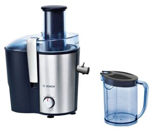 Соковыжималка центробежная Bosch MES3500 700Вт рез. сок.:1250мл. серебристый/синий