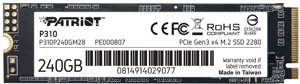 Накопитель SSD Patriot PCIe 3.0 x4 240GB P310P240GM28 P310 M. 2 2280