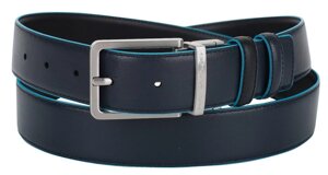 Ремень мужской Piquadro Blue Square CU2619B2/NBLU2 черный/темно-синий натур. кожа