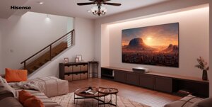 Телевизор Laser Hisense 100" Laser TV 100L5H серебристый 4K Ultra HD 60Hz DVB-T DVB-T2 DVB-C DVB-S DVB-S2 USB WiFi