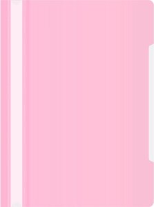 Папка-скоросшиватель Бюрократ Pastel -PSLPAST/PINK A4 прозрач. верх. лист пластик розовый 0.14/0.18