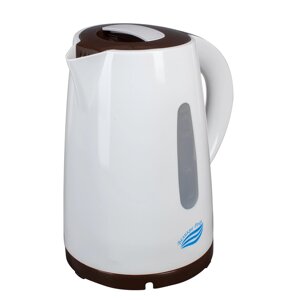Чайник электрический Великие Реки Томь-1 белый с коричневым