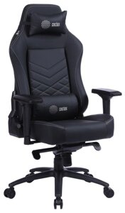 Кресло игровое Cactus CS-CHR-0112BL черный эко. кожа с подголов. крестов. сталь в Москве от компании Техника в дом