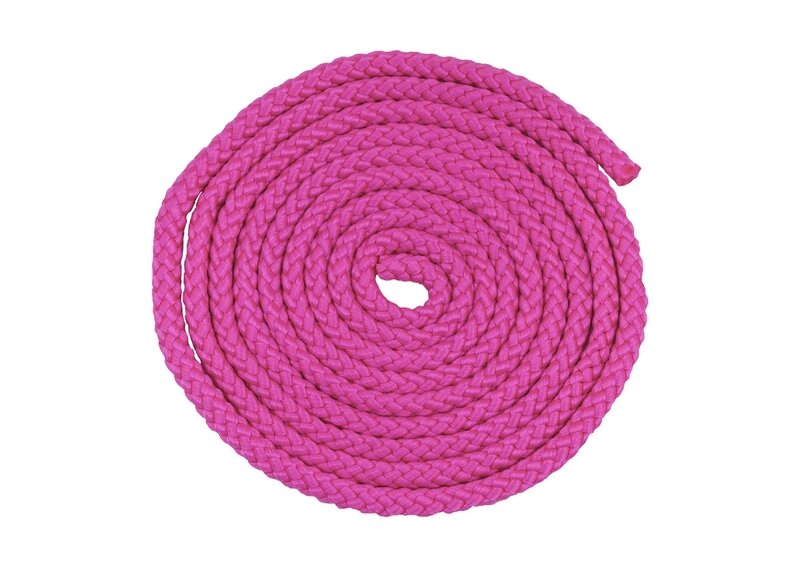 Скакалка для художественной гимнастики одноцветная 3м розовый-неон от компании Техника в дом - фото 1
