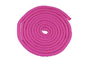 Скакалка для художественной гимнастики одноцветная 3м розовый-неон