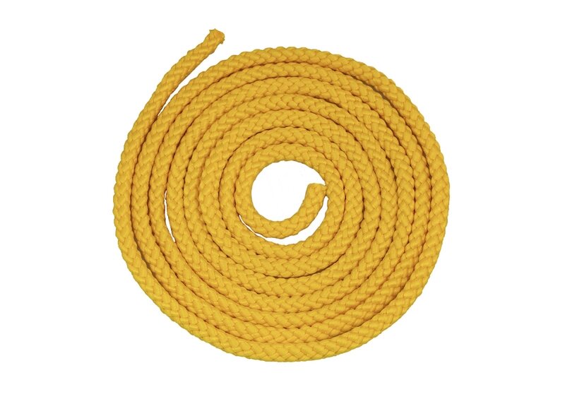 Скакалка для художественной гимнастики одноцветная 3м желтый от компании Техника в дом - фото 1