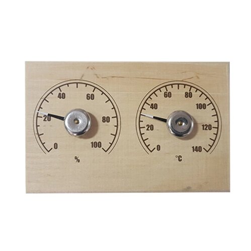 Термометр для сауны банная станция + гигрометр прямоугольная от компании Техника в дом - фото 1