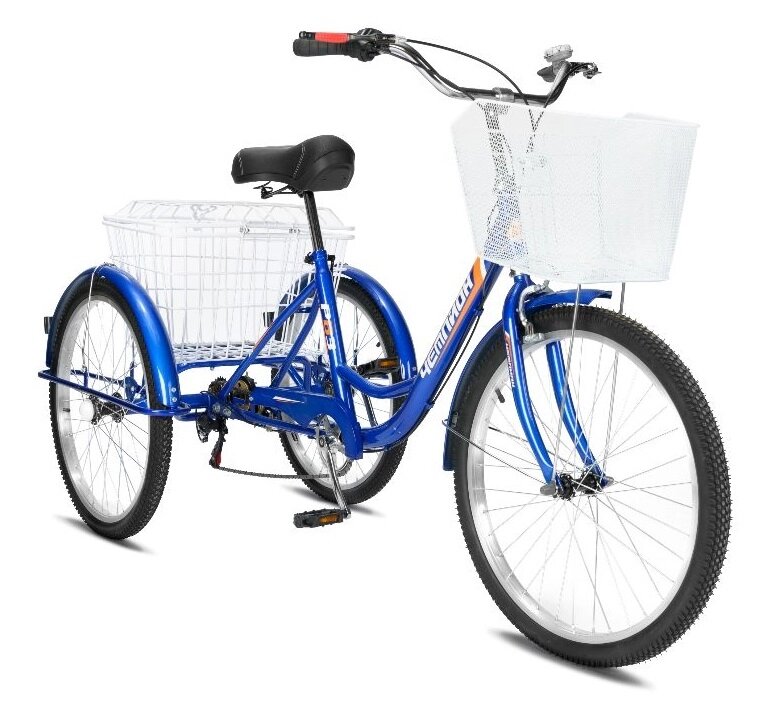 Трехколесный взрослый велосипед РВЗ Чемпион 24 (синий) от компании Техника в дом - фото 1
