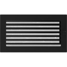 Вентиляционная решетка черная с задвижкой (17*30) 30CX от компании Техника в дом - фото 1