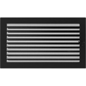 Вентиляционная решетка черная с задвижкой (22*37) 22/37CX