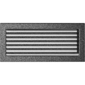 Вентиляционная решетка черная/серебро с задвижкой (17*37) 37CSX от компании Техника в дом - фото 1