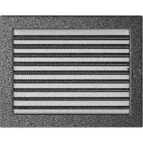 Вентиляционная решетка черная/серебро с задвижкой (22*30) 22/30CSX от компании Техника в дом - фото 1