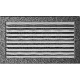 Вентиляционная решетка черная/серебро с задвижкой (22*37) 22/37CSX от компании Техника в дом - фото 1
