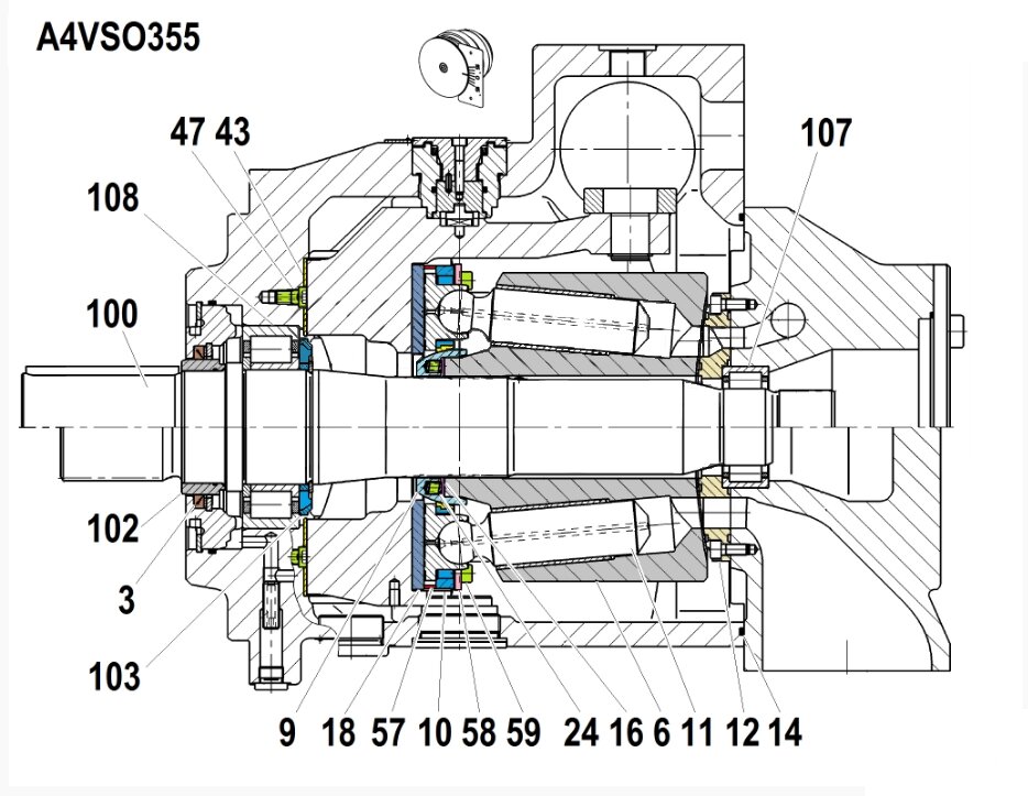 Ремонт гидронасоса Rexroth A4VSO355 - Иркутск