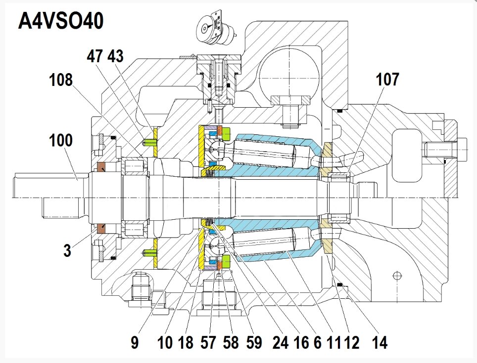 Ремонт гидронасоса Rexroth A4VSO40 - гарантия